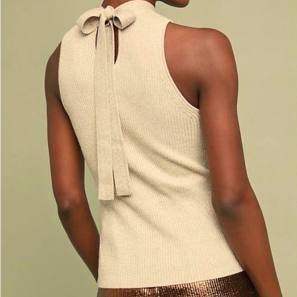 Ett:twa by Anthropologie M sleeveless metallic shimmer tank new nwot